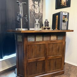 Wooden Home Bar with Jägermeister Tap