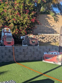 Lightning Mcqueen party cutouts