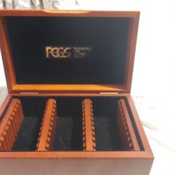 PCGS Graded Coin Wooden Storage Box