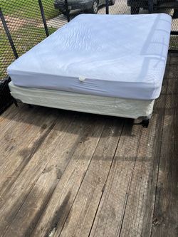FREE QUEEN MATTRESS, BOX SPRING AND FRAME