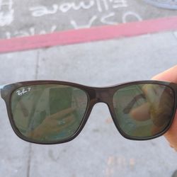 RayBan Polarized Sunglasses With Case And Paperwork 