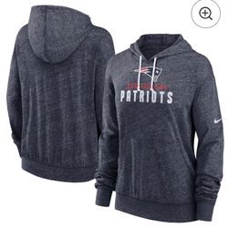 New England Patriots Nike Women's Plus Size Gym Vintage Pullover Hoodie - Navy