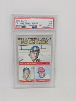 1970 Topps #65 PSA 7 NL Home Run Leaders