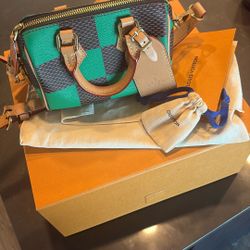 Louis Vuitton Speedy Bandouliere Bag Damier Pop 18
