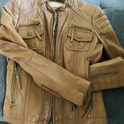 Michael Kors Leather Jacket-women 