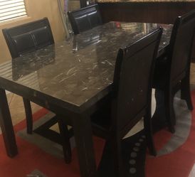 Dining room table and chair
