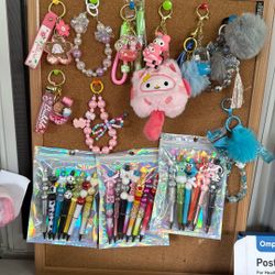 Beautiful Keychains And  Pens