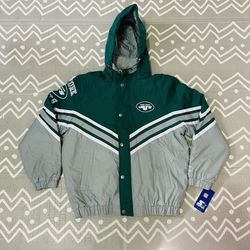 Vintage retro starter New York Ny jets varsity letterman bomber jacket 