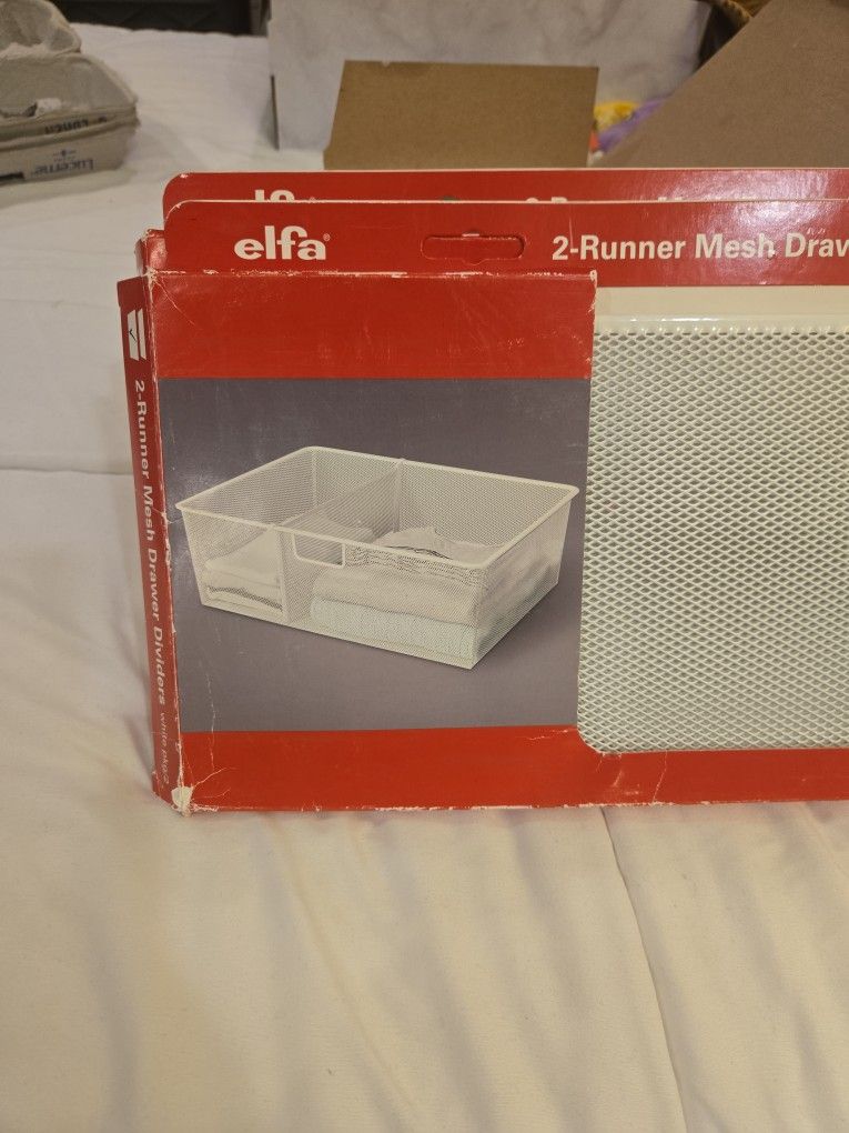elfa 2-Runner Mesh Drawer Dividers