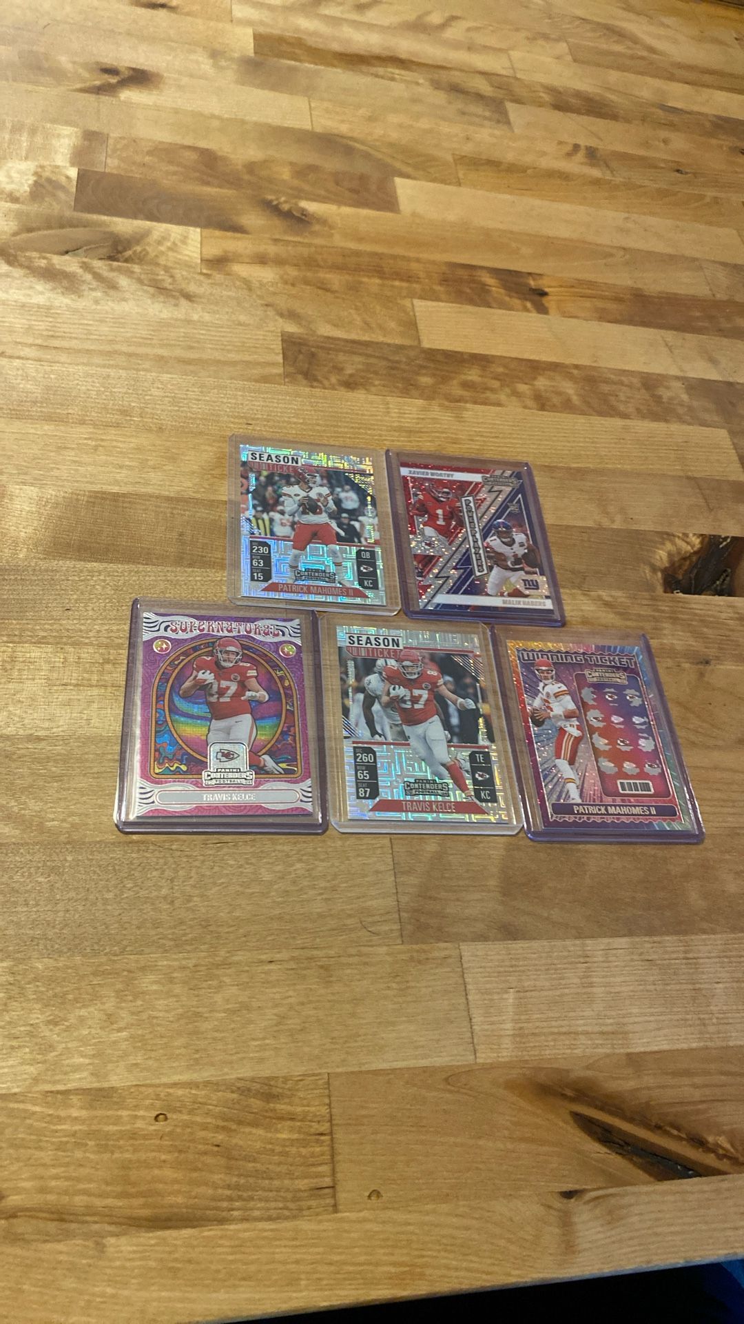 2025 Contenders Chiefs/Giants (5) Cards