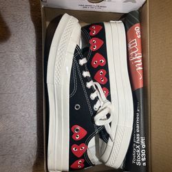Commee Des Garcons Play x Converse All Star Chuck ‘70 Low- Black Women 7.5