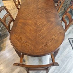 Dinning Table, Chairs And Matching Buffet