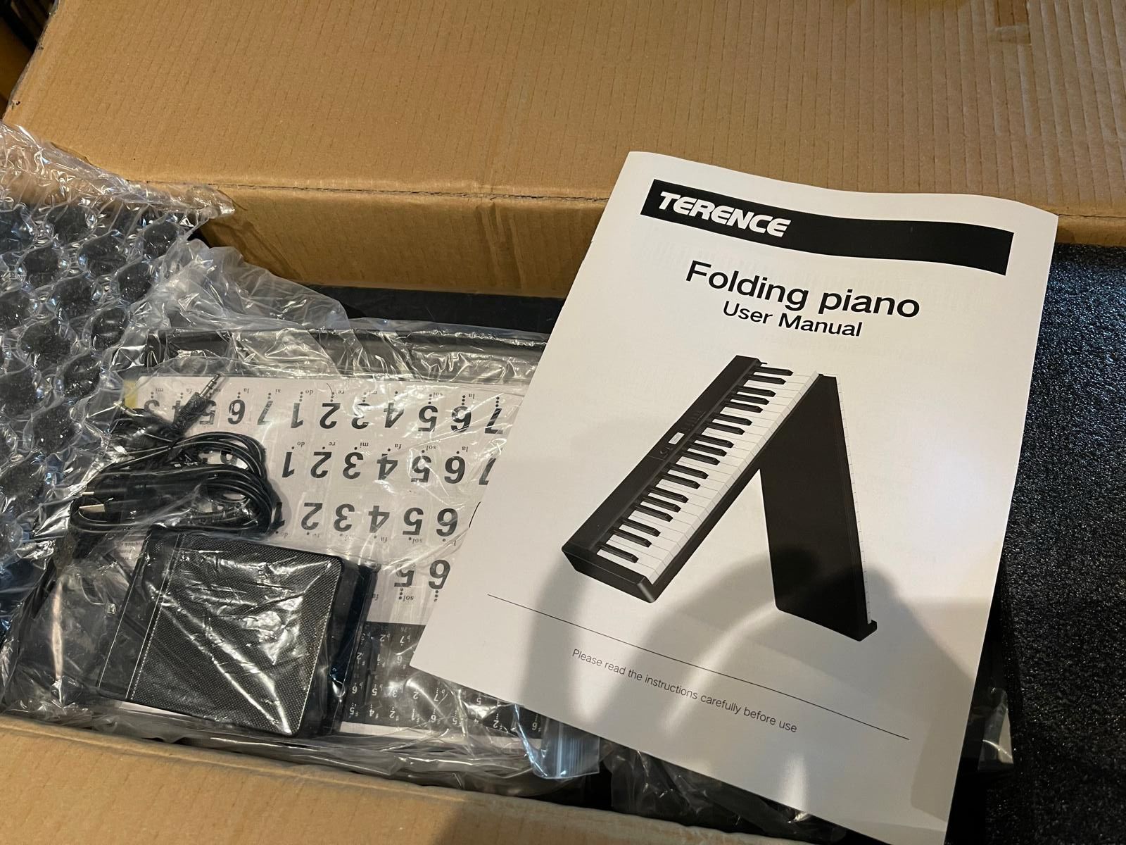 Black Folding Digital piano with 88 keys