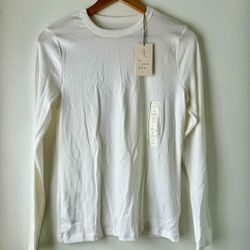 White Long Sleeve Shirt, Medium 