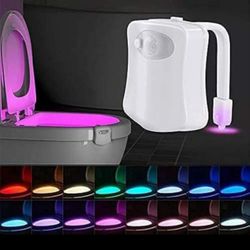 Bowl Bathroom Toilet Night LED 16 Color Lamp Sensor Lights Motion Activated Light