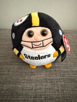 NWT Ty Beanie Ballz “Pittsburgh Steelers NFL Plush Collectible