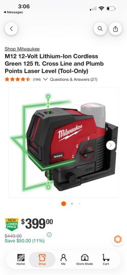 Laser leveler Milwaukee