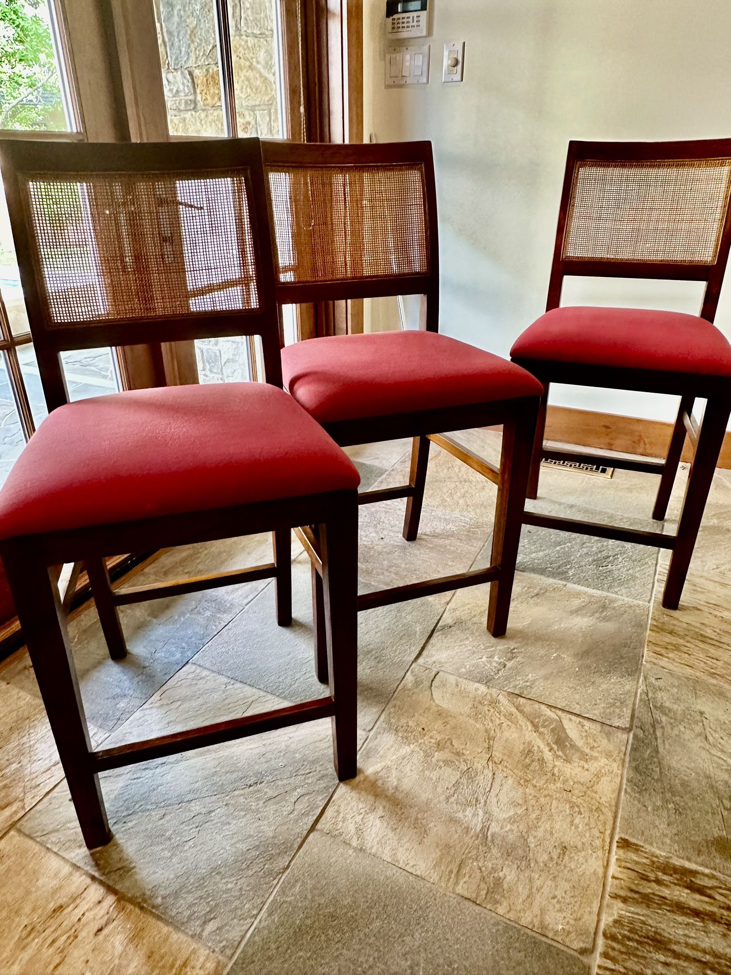 Set Of 3 Crate & Barrel Counter Height Stools (25.5 In Seat Height)