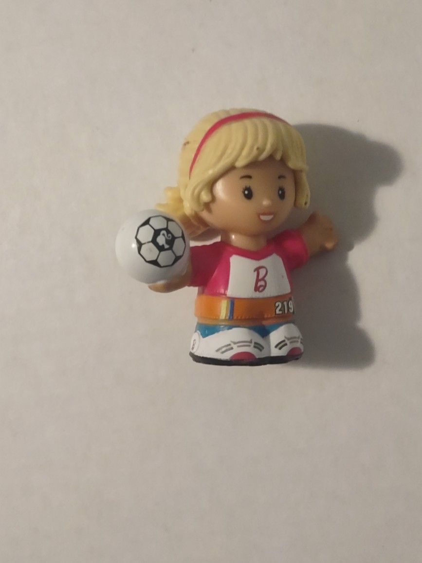 Fisher Price Little People Barbie Girl Soccer Player