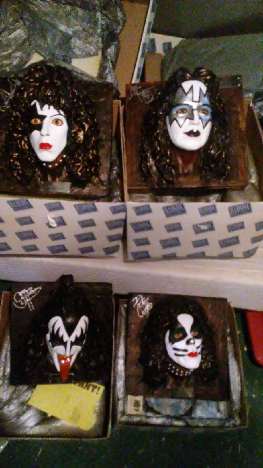 KISS collectable Head Wall Plaques. Illusive Originals. Autographed by original Band.