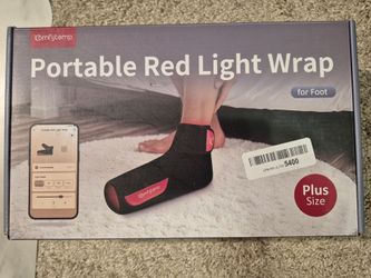 Comfytemp 5000mAh Cordless Red Lite Therapy Foot & Ankle Infrared Wrap Size 7-12