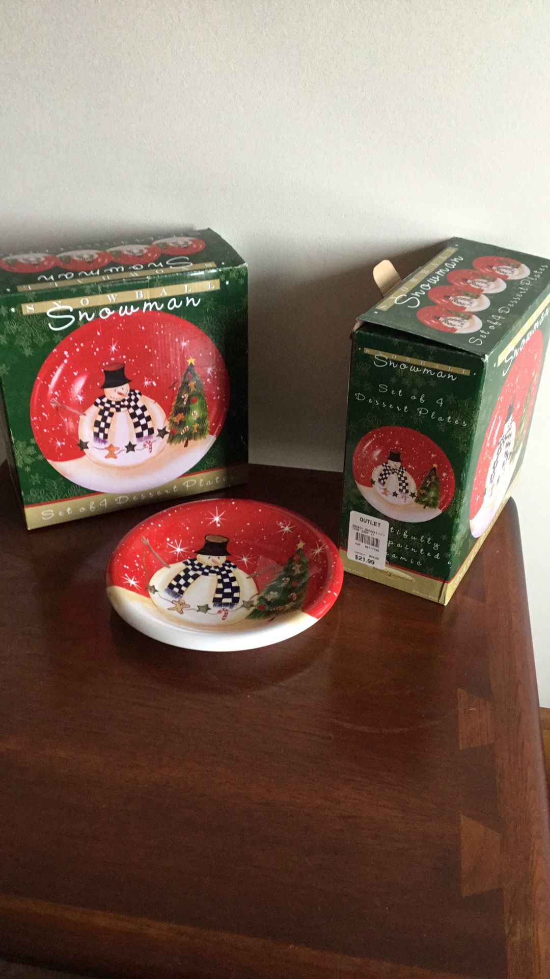 Christmas Dessert Plates