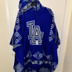 Dodgers Alpaca Wool Hooded Poncho 