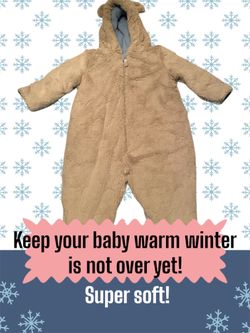 Baby Winter Hooded Romper Jumpsuit Baby Warm Footie Snowsuit Winter Onesi𝐞 Cartoon Bear Warm Hooded 
