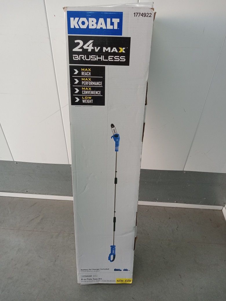 Kobalt 24 volt 8 in 2 Ah Pole Saw Battery and Charger Included