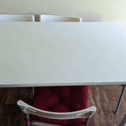 IKEA dining table 4 Chairs with cushion 