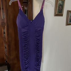 Short Purple Party Dress - Size Small