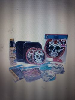 Sugar skull party set 108 pieces