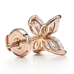 Tiffany & Co. 18kt rose gold and diamond Tiffany Victoria earrings (Large)