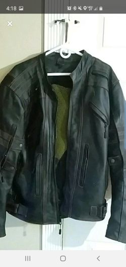 Leather motorcycle jacket