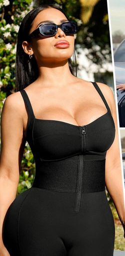 SHAPELLX Jumpsuits for Women Tummy Control One Piece Outfit Yoga Athletic Rompers Sleeveless Bodycon Shapewear