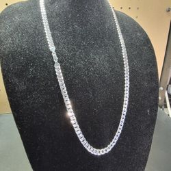 Cuban Link Chain 24 inch 925 Silver
