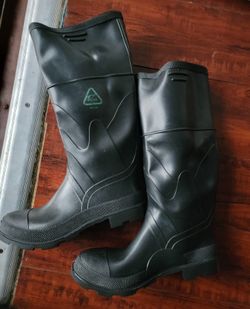 Onguard Size 11 Plain Toe Knee Boots, Men's, Black (NEW)