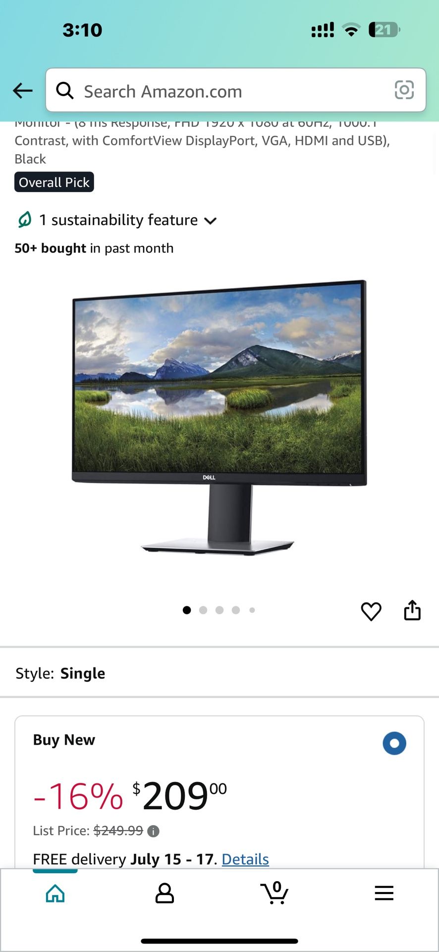 Dell Monitor New Open Box