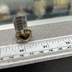 10K Heart Nugget Ring