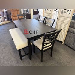 6 Piece Solid Wood Dining Table Set // Limited Time Offer 