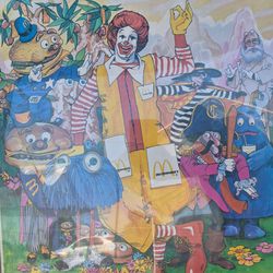 Rare Vintage 1975 McDonald’s McDonaldland Calendar Poster - Framed