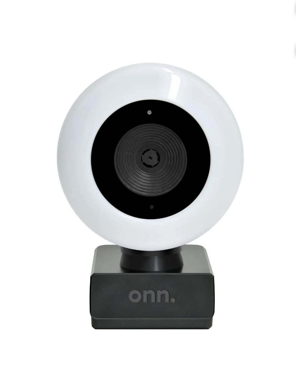 🔥NEW🔥 onn. Webcam with Ring Light w/3 LED Levels, Autofocus, Built-in Microphone