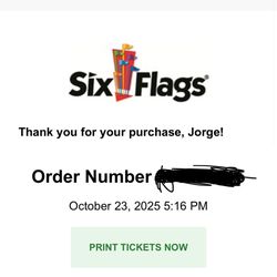 SixFlags Tickets 