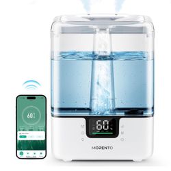 Smart Humidifiers for Bedroom Large Room Home, 6L Cool Mist Top Fill Humidifier with Essential Oil Diffuser, Smart App & Voice Control, for Nursery & 