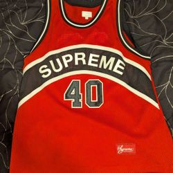 Supreme Curve Basketball Jersey Sonics Red XLarge SS17