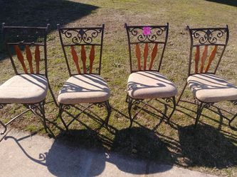 4 metal heavy duty chairs great condition very solid