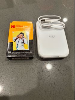 Canon IVY 2 Mini Photo Printer W/Kodak 2x3 Photo Paper Refill