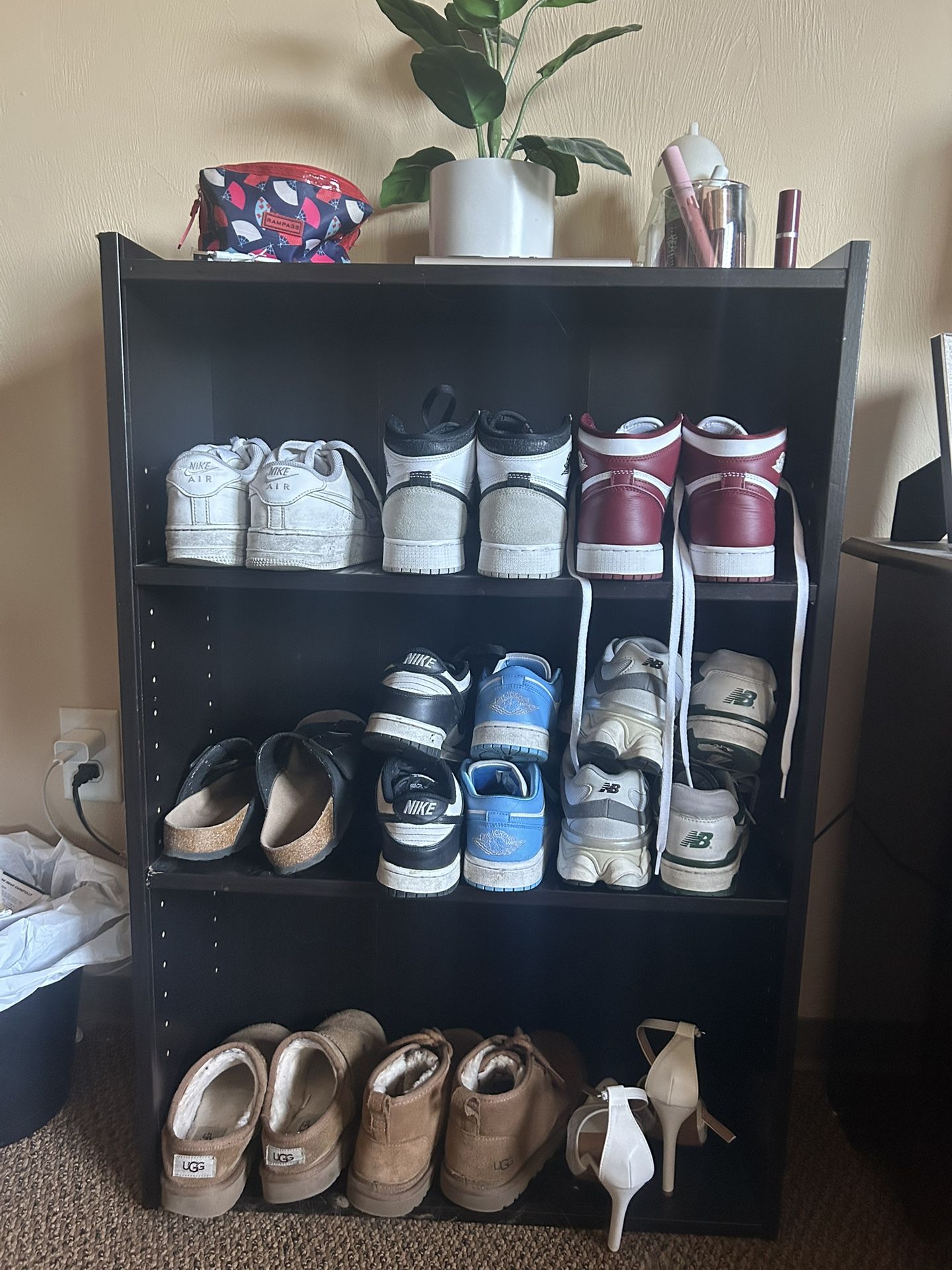 Dark Brown Shoe Shelf
