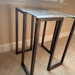 Glass Side Coffee Table 