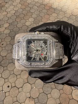 Iced Out Skeleton Bust Down Watch – CZ Stones | Luxury Style